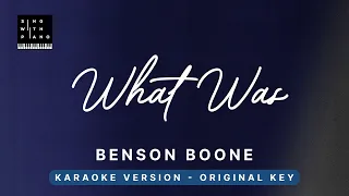 What was - Benson Boone (Original Key Karaoke) - Piano Instrumental Cover with Lyrics