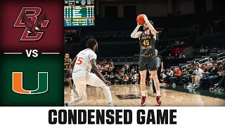 Boston College vs. Miami Condensed Game | 2023-24 ACC Men’s Basketball