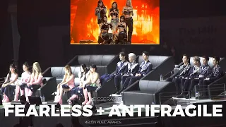 LE SSERAFIM (르세라핌) FEARLESS + ANTIFRAGILE Reaction STAYC, ATBO  l Melon Music Awards 2022