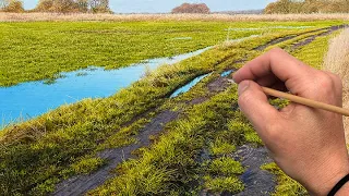 Painting Grass on a Path