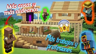 ☑☑|Como hacer que los ALDEANOS👪 CONSTRUYAN CASAS🏠| MINECRAFT⛏ |NO SABIAS QUE PODÍAS HACER ESO😱😱| ☑☑