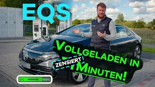 Mercedes EQS - so schnell lädt er wirklich! [Test 2021] | EQ, Reichweite, Verbrauch, Review, laden