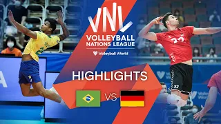 🇧🇷 BRA vs. 🇩🇪 GER - Highlights Week 3 | Men's VNL 2022