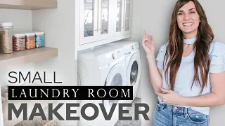 Small Laundry Room Makeover!! Creative design Ideas for a small space...