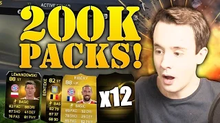 OPENING 10 x 200k PACKS!! - FIFA 15 PACK OPENING