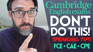 5 COMMON MISTAKES || SPEAKING PAPER CAMBRIDGE ENGLISH EXAMS || B2 FIRST, C1 ADVANCED, C2 PROFICIENCY