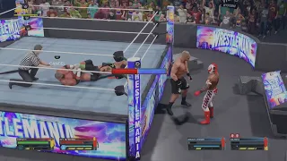 WWE 2K23 TRIPLE H & REY MISTIREO vs BATISTA & BROCK LESNAR