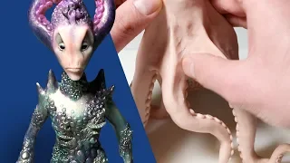 Sculpting and Painting a Sea Witch from Polymer Clay Timelapse Tutorial