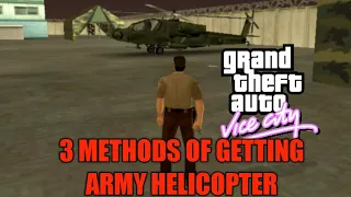 HOW TO GET ARMY HELICOPTER IN GTA VICE CITY
