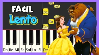 BELLA Y BESTIA SON - TUTORIAL DE PIANO Lento