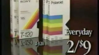 Wal-Mart VHS Tapes Ad from 1986