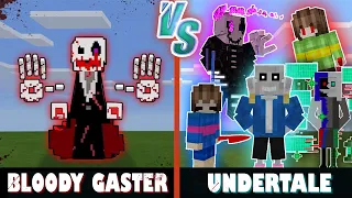 Bloody Gaster vs. Undertale Gang (Sans, Sanes, Gaster, Xans & More!) | Minecraft (CREEPY!)