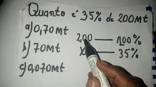 Percentagem% Qual é 35% de 200 meticais , Cálculo rápido