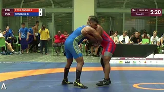 Round 3 GR - 82 kg: J. E TULENSRU (FSM) v. S. RENGUUL (PLW)