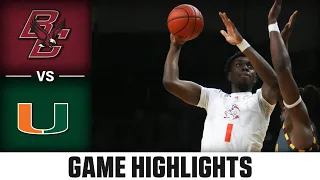 Boston College vs. Miami Game Highlights | 2023-24 ACC Men’s Basketball