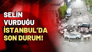 İstanbul'da sel suları çekildi, hasar sabah ortaya çıktı!