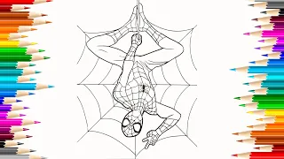 Spider Man Coloring with Markers | Colorful Creations