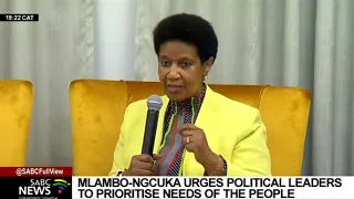 Dr Phumzile Mlambo-Ngcuka urges politicians to prioritise the needs of people