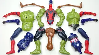 Merakit Mainan Spider-Man Vs Hulk Smash Vs Captain America Vs Siren Head ~ Avengers