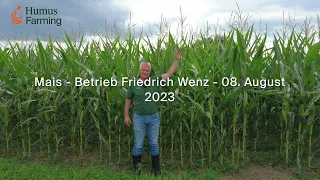 Teil 6 - Regenerative Landwirtschaft Friedrich Wenz HumusFarming- Mais  - Stand 08.- 22. August 2023