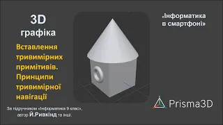 вправа 2.2. Вставлення тривимірних примітивів.  Принципи тривимірної навігації.  Prisma3D