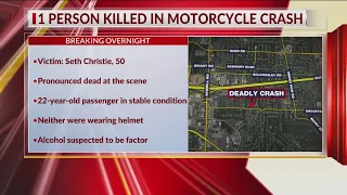 One killed in Delaware County motorcycle crash