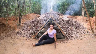 Build DUGOUT shelter build from START TO FINISH. Off Grid Living. Bushcraft 2022!