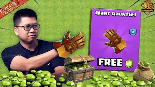 FREE GEM Cách Lấy Găng Tay Khổng Lồ Đơn Giản Clash of clans | Akari Gaming