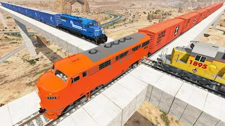 Crazy High Speed Train Crashes #6 - Beamng drive | Dancing Cars