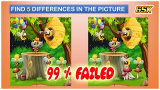 Spot 5 Differences | Picture puzzle ( Part 1 ) |  99% failed  😍| Only genius can find | #puzzles