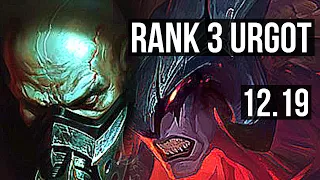 URGOT vs AATROX (TOP) | Rank 3 Urgot, 6 solo kills, 400+ games, 10/3/5 | KR Grandmaster | 12.19