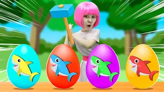 Surprise Eggs Baby Shark Song | PikaBoo Kids Songs