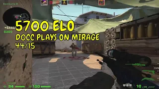 TOP 4 ELO EU! D0CC PLAYS FACEIT ON MIRAGE (D0CC MIRAGE POV)