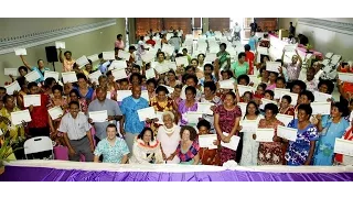 Fijian Minister for Women officiate the 'Market for Change' Graduation Ceremony.