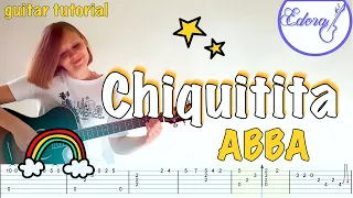 Chiquitita Fingerstyle Guitar Tutorial with On-Screen TAB - ABBA