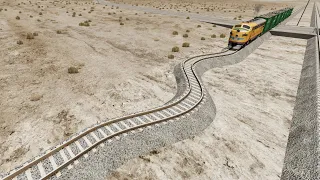 Trains vs Zig Zag Railway Crashes 13 - BeamNG.Drive | BeamNG High Speed