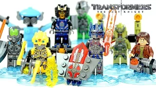 Transformers The Last Knight w/ Optimus Prime Bumblebee Sqweeks & Hound Unofficial LEGO Minifigures