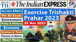 20 November 2023 Indian Express Newspaper Analysis | Daily Current Affairs | The Hindu Analysis