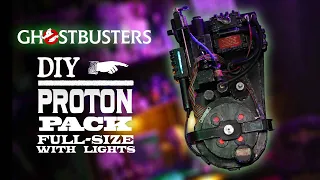 Ghostbusters Proton Pack DIY - Full-Size with Lights!  Made with Cardboard!