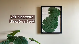 DIY/Macrame Monstera/Macrame Leaf/Macrame Wall Hanging/Macrame Home Decor/2022