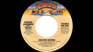 1979 HITS ARCHIVE: Heaven Knows - Donna Summer (with Brooklyn Dreams) (stereo 45 single version)