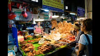 [4K] 2020 "Chiang Mai Gate Market" thai food and fresh market in the morning