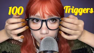 ASMR 100 Triggers 100 Seconds for Halloween🎃(Fast&Aggressive ADHD Friendly)😴