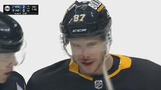 Sidney Crosby Bloodied After Slashing/Shoving Matching With Niko Mikkola