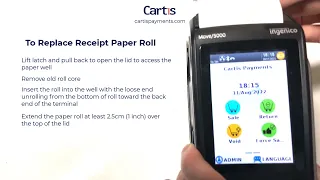 How To Replace Thermal Receipt Paper Roll on an Ingenico Desk 5000 or Move 5000 Credit Card Terminal