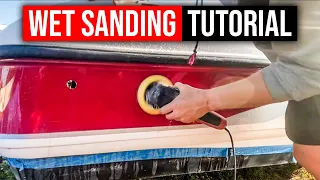 How to Wet Sand a Boat Properly ⛵️ (Remove Fiberglass Oxidation & Restore Faded Gelcoat)