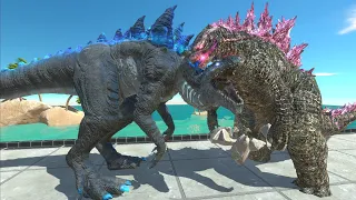 Zilla Junior vs. Evolved Godzilla! - Animal Revolt Battle Simulator