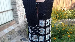 Кардиган из квадратных мотивов. Часть 5. Окат рукава. Knitting women's cardigan.