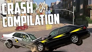 WATCH DOGS 2: CAR CRASH COMPILATION (VEHICLE CRASHES TEST)