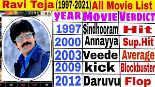 Ravi teja Hit And Flop All Movies List || Ravi Teja all movie Verdict || #raviteja